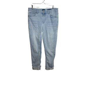 J.Jill Womens Light Wash Denim Roll Cuff Jeans Authentic Fit Size 8